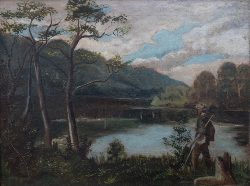 Product Description: Postcard with Jonas Holland Howe'sArtist's Paradiseon the front. Artwork information on the back.</br></br>The original work is in Hennepin History Museum's art collection.</br></br>Dimensions: 6" x 4.5"</br> Postcard - Artist's Paradise, 1880s
