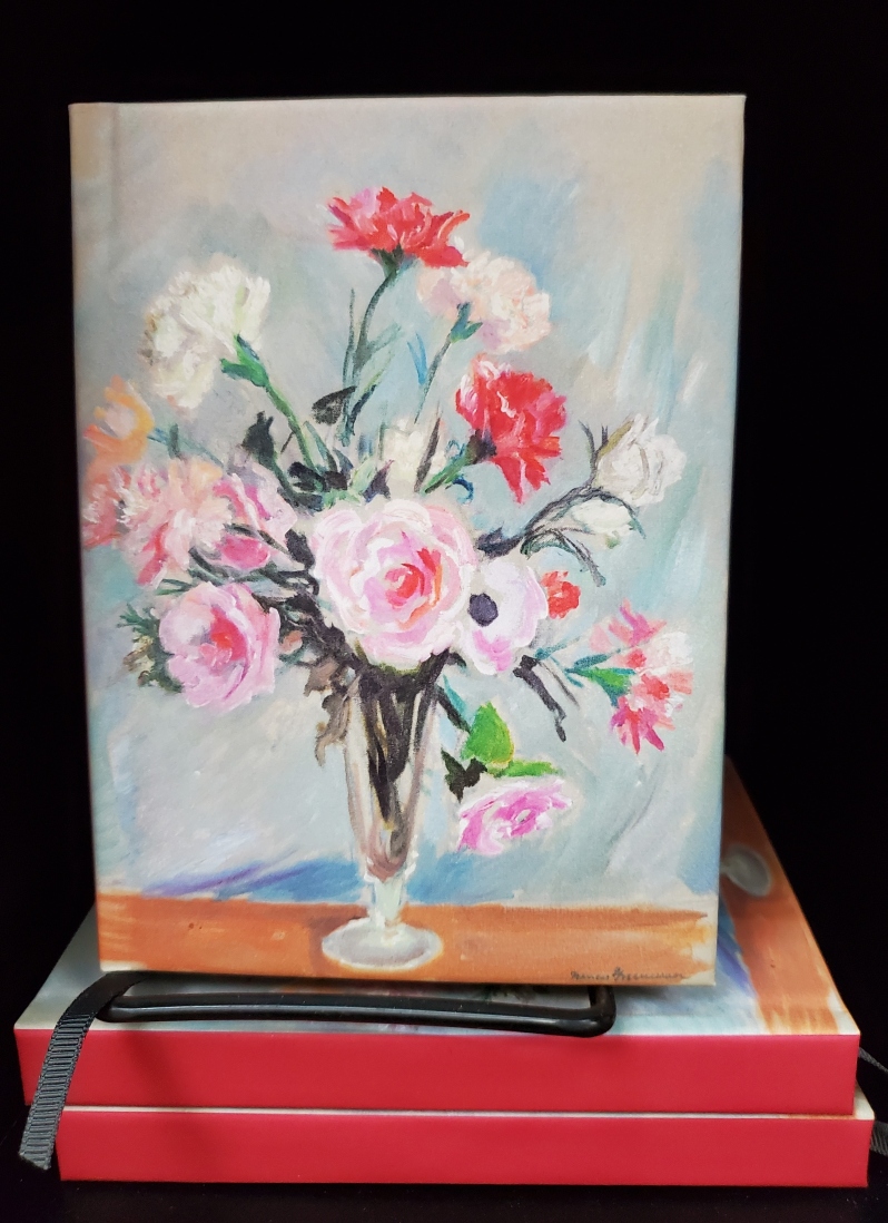 Product Description: Hardcover Journal</br></br>4.25" x 6"</br></br>Lined paper</br></br>Still Life with Flowers, c. 1970, by Frances Cranmer Greenman</br> Journal: Still Life with Flowers, c. 1970
