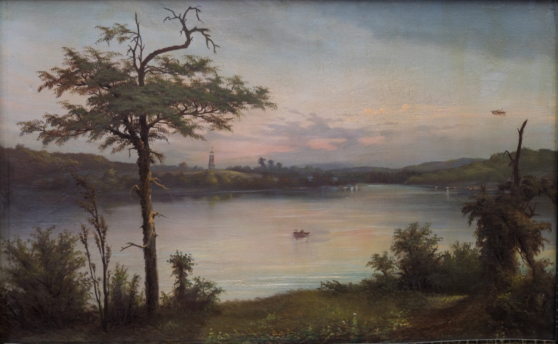 Product Description: Postcard with Lake Calhoun on the front. Artwork information on the back.</br></br>The original work is in Hennepin History Museum's art collection.</br></br>Dimensions: 6" x 4"</br> Postcard - Lake Calhoun, 1870s